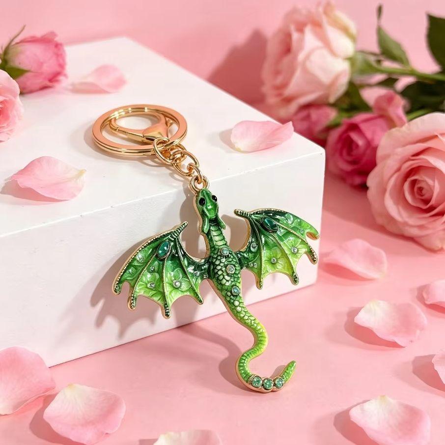 Fantasy Dragon Enamel Set Wyvern Bag Pendant Car Key Accessories Gift Bag Charm
