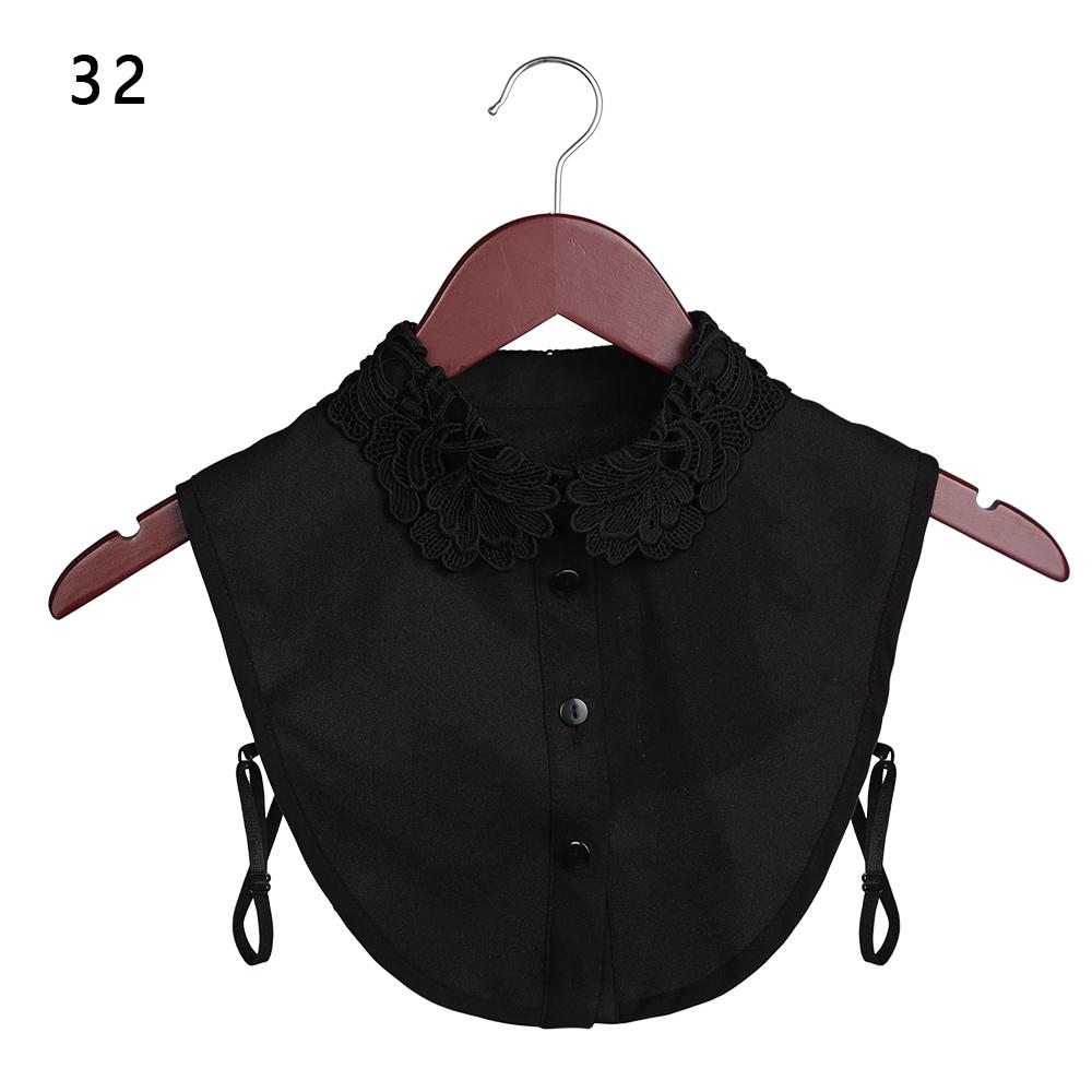 Classic Women Cotton Lace Fake Collar Vintage Detachable Clothes Accessories Lapel Blouse Top Shirt Collar False Collar DropShip