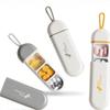 Three-Meal-a-Day Portable Medicine Pill Organizer for Medications, Supplements, Vitamins, and Fish Oil, Compact Daily Carry Case