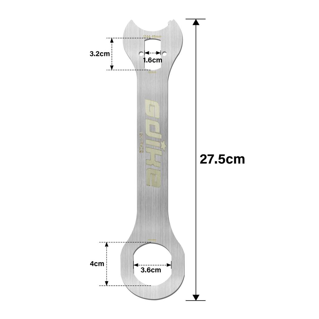 Outil Spécial Boîtier de Pédalier de Vélo Outil de Réparation de Pédalier Outil de Réparation VTT Vélo de Route Démonte-Clé Clé à Crochet Clé de Réparation Boîtier de Pédalier Vélo