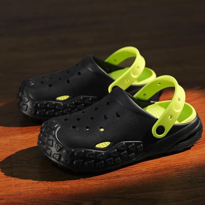 Fashion Slip-resistant House Slides Walk Around Home Male Slipper Indoor Men's Shoe Hole Clappers 2024 Casual Summer Sale Fashion Trend