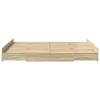 Storage Bed Frame with Headboard Sonoma Oak 140 x 190 cm