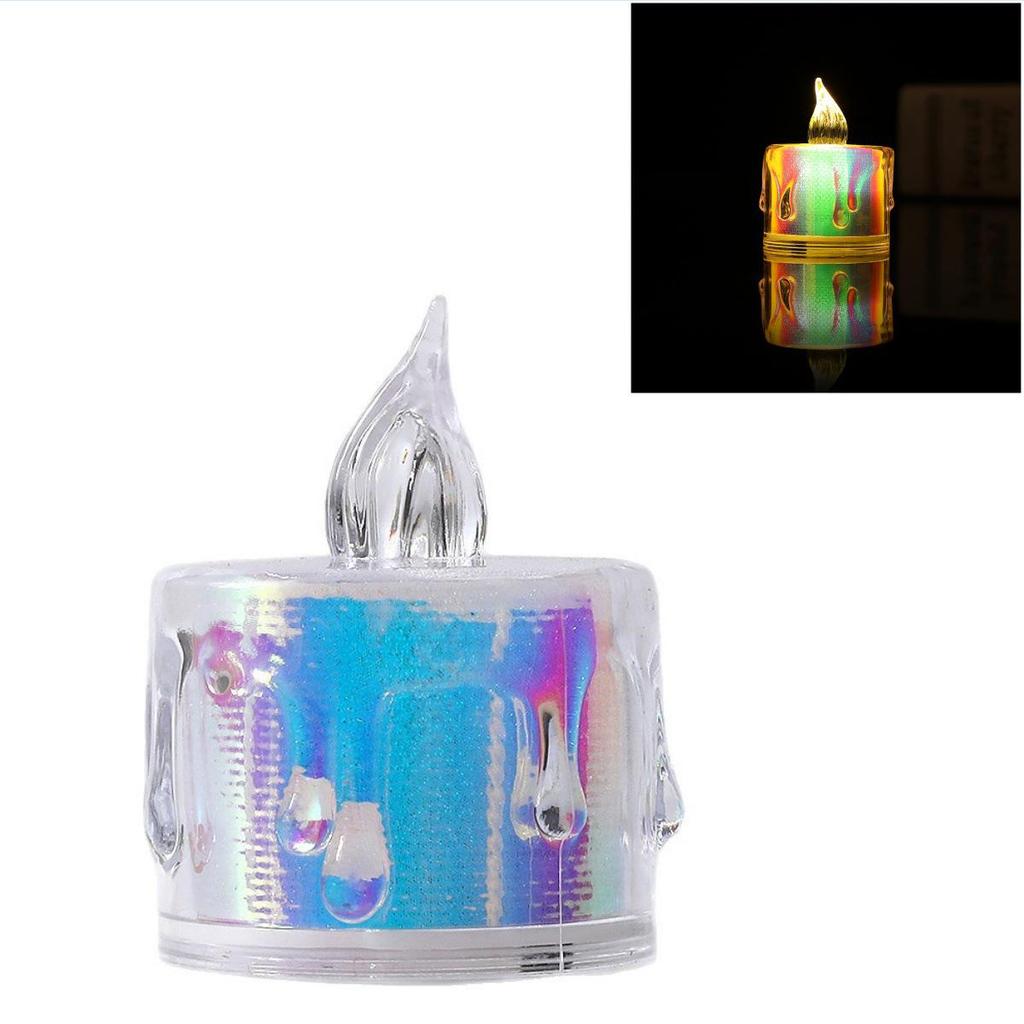 Korean Style LED Smokeless Tea Light Candle - Transparent, Luminous, Girl-Heart Design