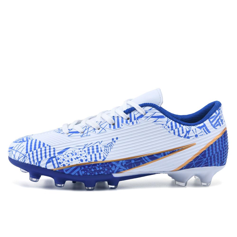 Fashion Men's Soccer Shoes FG Non-Slip Turf Soccer Cleats Lace Up Training Shoes Light Ultralight Sneaker Low Top Football Boots 35-46