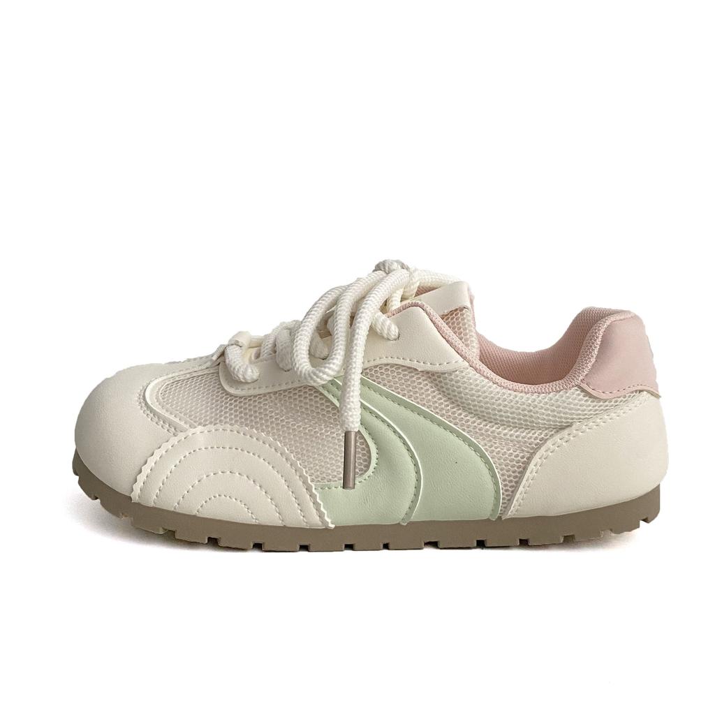 Mesh kleine weiße Schuhe Damenschuhe 2025 Herbst neu vielseitig hohl atmungsaktiv einzelnes Mesh Mode Sport Board Schuhe Mesh-Schuhe