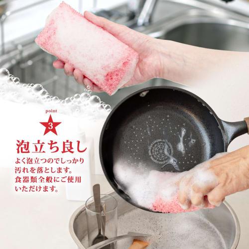 Wise Akaboshi Dishwashing Sponge, 6-Pack, Made In Japan, Easy To Use, Quick Drying, Scratch Resistant, Durable, Simple Design, AS-026