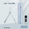 Multifunctional Three-in-One Compass, Ruler & Pencil Set for Students