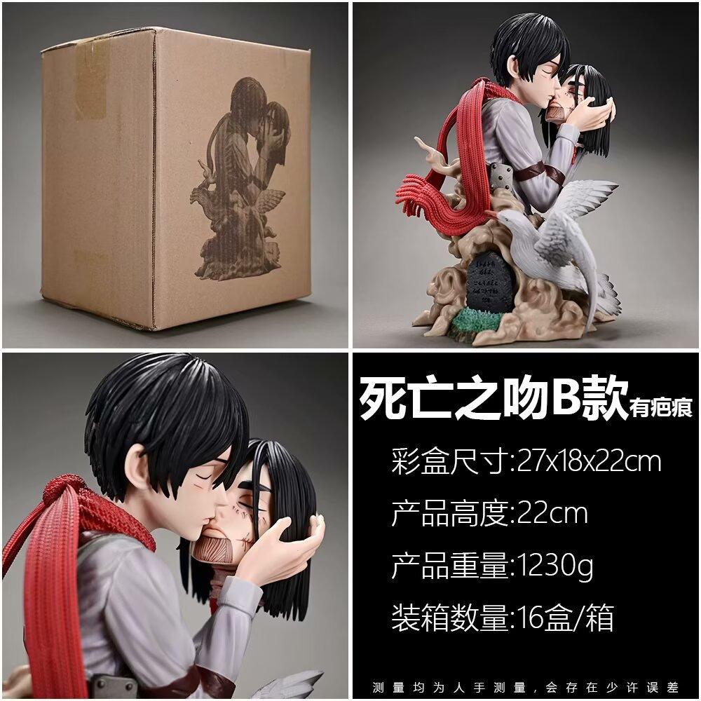 

Атака Титанов Поцелуй Смерти Микаса Аккерман Обнимающая Голову Двойная Статуя Фигурка Набор Украшение для Комнаты Стола Аниме Подарок на Подвижной Сочлененной Масштабной