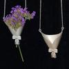 Korean Sweet Silver Flower Bouquet Necklace for Women Floral Arrangement Wearable Bouquet Container Necklaces Party Accessories