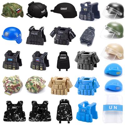 Military MOC Soldier Figure MOC Building Blocks Special Forces Accessory Alpha Helmet Vest Backpack Belt Kit Mini Toy Gifts K127