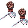 2 PCS 3157 Bulb Socket, Turn Signal/Tail Light/Brake Light Harness Socket Adapter Pigtail, Pre-wired Harness Bulb Adapters Replacement, for 3157,