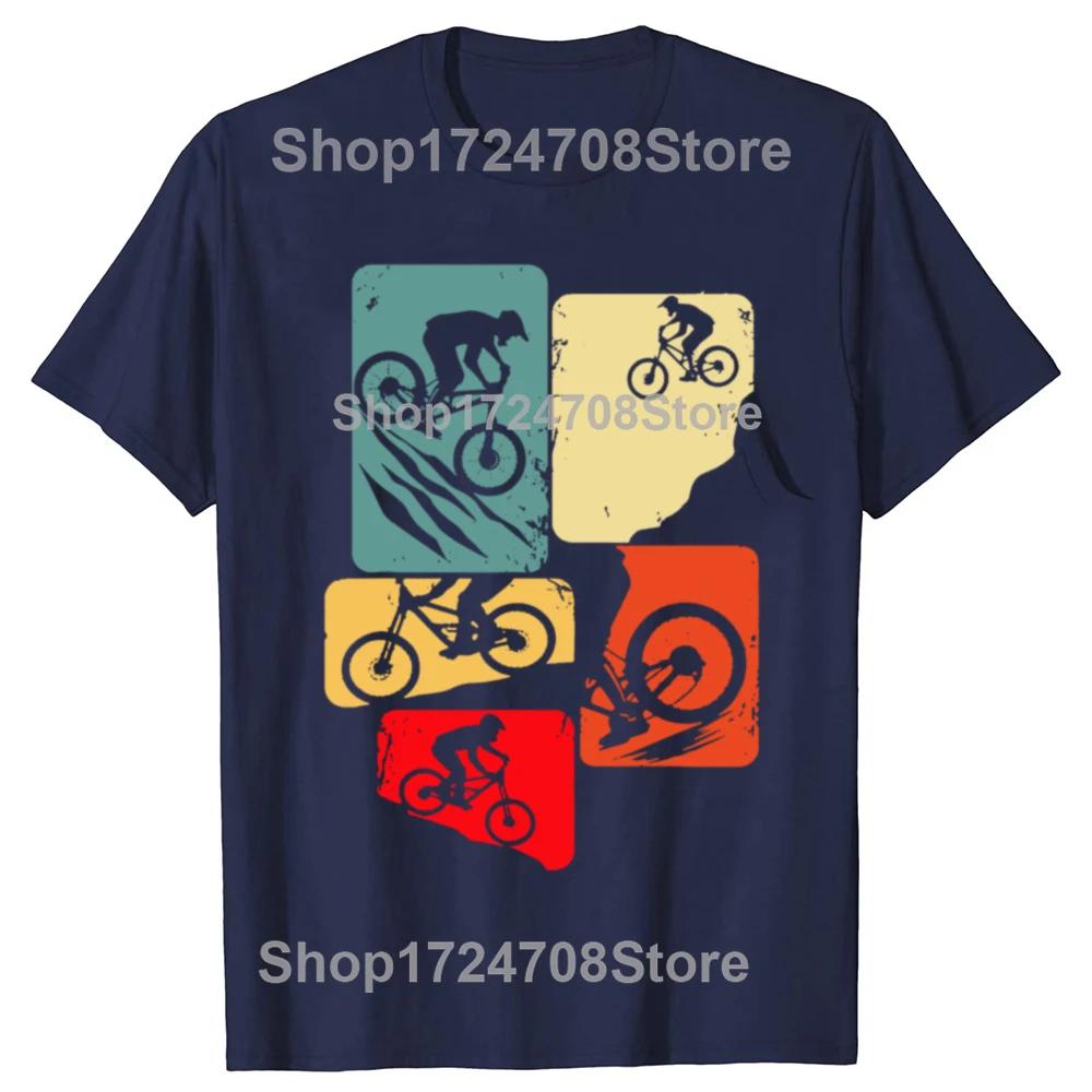 Funny Mountain Bike Downhill MTB Biking Cycling Biker Tshirts Men Fashion Casual Tshirt 100 Cotton Loose Oversized T Shirt