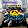 Colorful Stylized Symbols Pattern Bedding,Quilt Set Quilt Cover Pillowcase Home Birthday Gift (1*duvet Cover+2*pillowcase,without core)ZSJT0917165