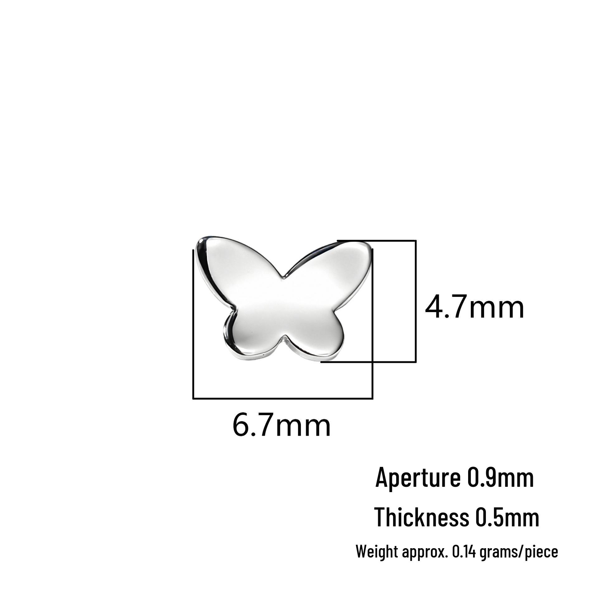 S925 Sterling Silver Butterfly Bead String Jewelry for DIY Handmade Braided Rope S925 Silver