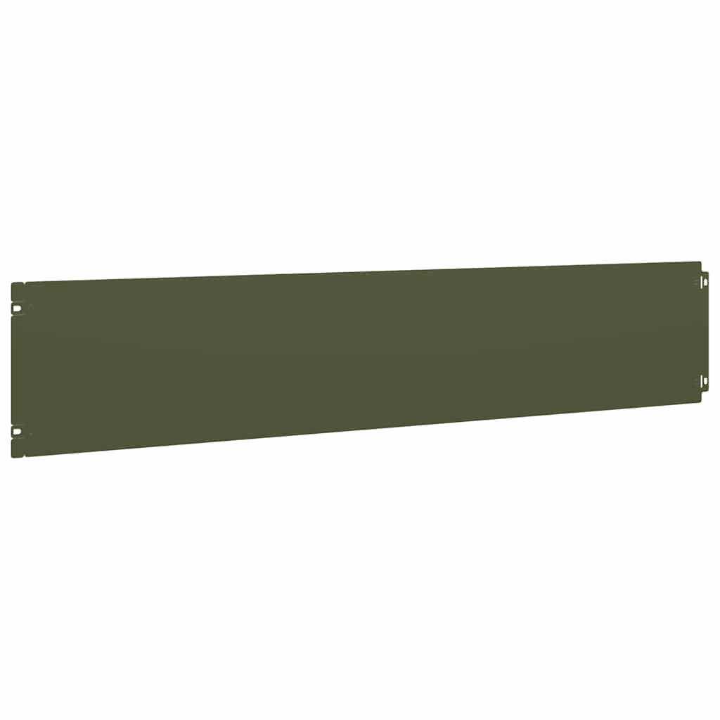 Lawn Edging 10 Pcs Olive Green 20 X 103 Cm Cold Rolled Steel
