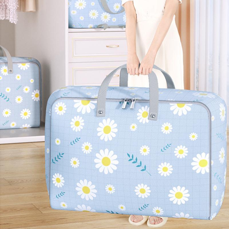 Geantă Depozitare Plapumă Capacitate Mare Dulap Geantă Depozitare Haine Plapumă Îngroșată Pliabilă Genți Mutare Cu Mânere