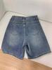 Spring Summer Women Casual Denim Shorts Fashion Wide Leg Short Jeans Knee Lenght Denim Pant High Waist Girls