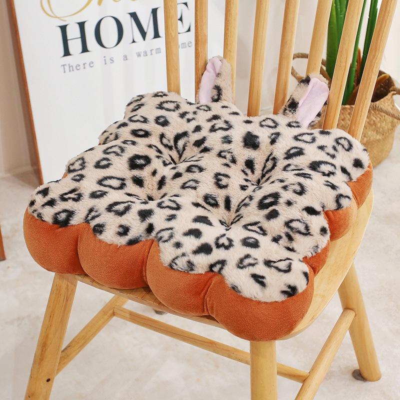 Print Leopard Cushion Animal Office Tatami Fill Doll Plush Pillow Bolster Gift