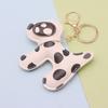 Multi Purpose Spotted Dog PU Keychain Accessory For Cars And Bags Featuring Sturdy Alloy Clip Keychain Pendant