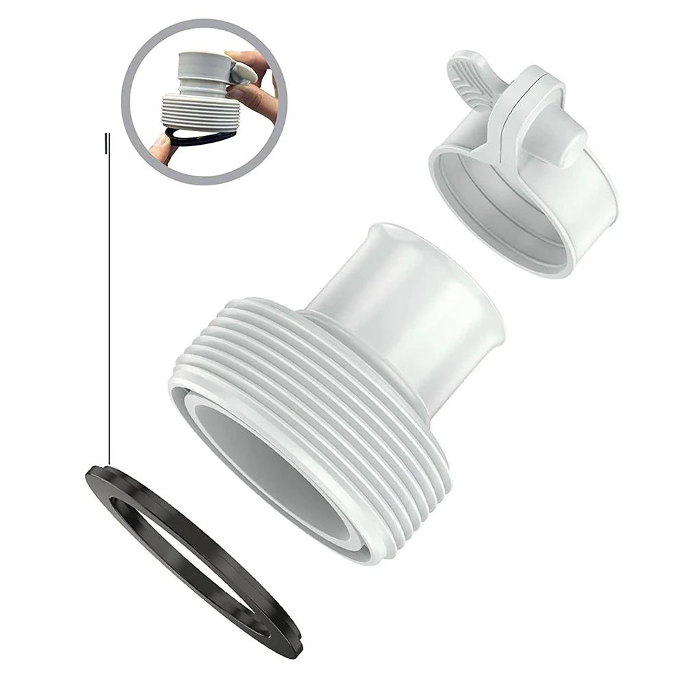 Pool Hose Adapter for Sand Pump Replacement Hose Adapter Pool Pump Part with Plunger Valve for Intex Swimming Pool Accessories
