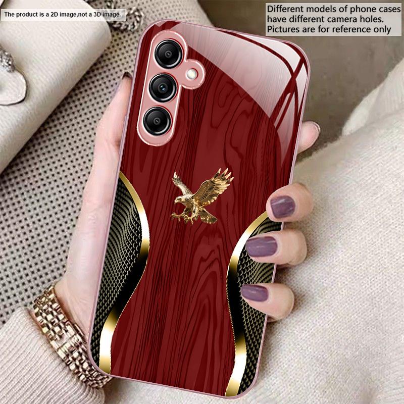 Noble Golden Eagle Ring For Samsung A20 30 22 23 24 25 26 31 32 A33 34 35 42 50 51 52 53 54 55 56 70 71 72 73 glass phone case