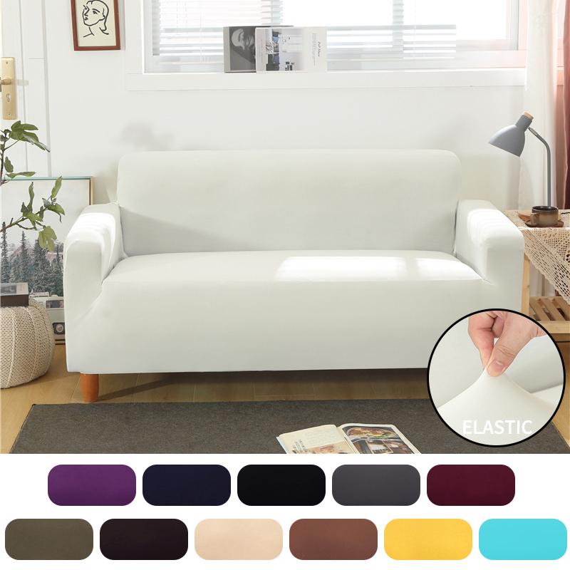 Plain Sofa Coverastic Sofa Slipcover Tight Wrap All-Inclusive Sectional Couch Corner Cover Cases For Furniture 1/2/3/4 Seat