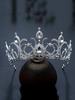 New Bride Wedding Crown Headpiece Silver Rhinestone Luxury Hair Accessory Crown Bridesmaid Headband Women's Party Gift