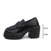 Fashion 2025 Hot Sale New Loafers Women's High Heels Round Toe Chunky Heels Classics Daily & Office Pumps Women Slip on Platform Shoes