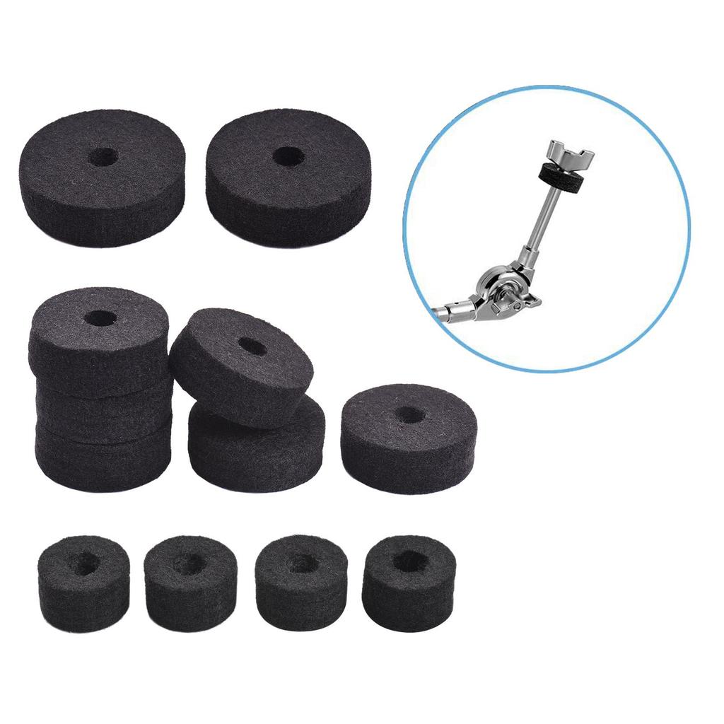 23pcs Cymbal Replacement Accessories Drum Parts with Cymbal Stand Felts Drum Cymbal Felt Pads Include Wing Nuts Washers