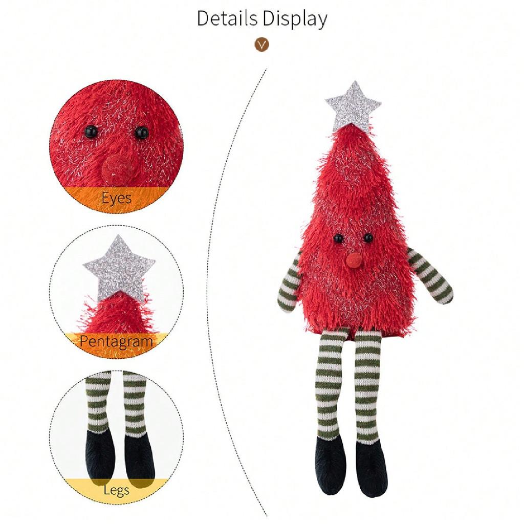 1Pc New Christmas Decorations Plush Christmas Tree Dolls Home Party Trees Cute and Fun Suitable for Decorating Parties