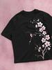 Unisexs Streetwear Oversized Gothic Cherry Blossom T Shirt Tee Cotton Unisex Summer Punk Harajuku Hip Hop Couple Unisex Allseason