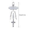 Cross Bowknot Angel Wing Charm Pendant Hanging Decoration for Keys Bag Purse