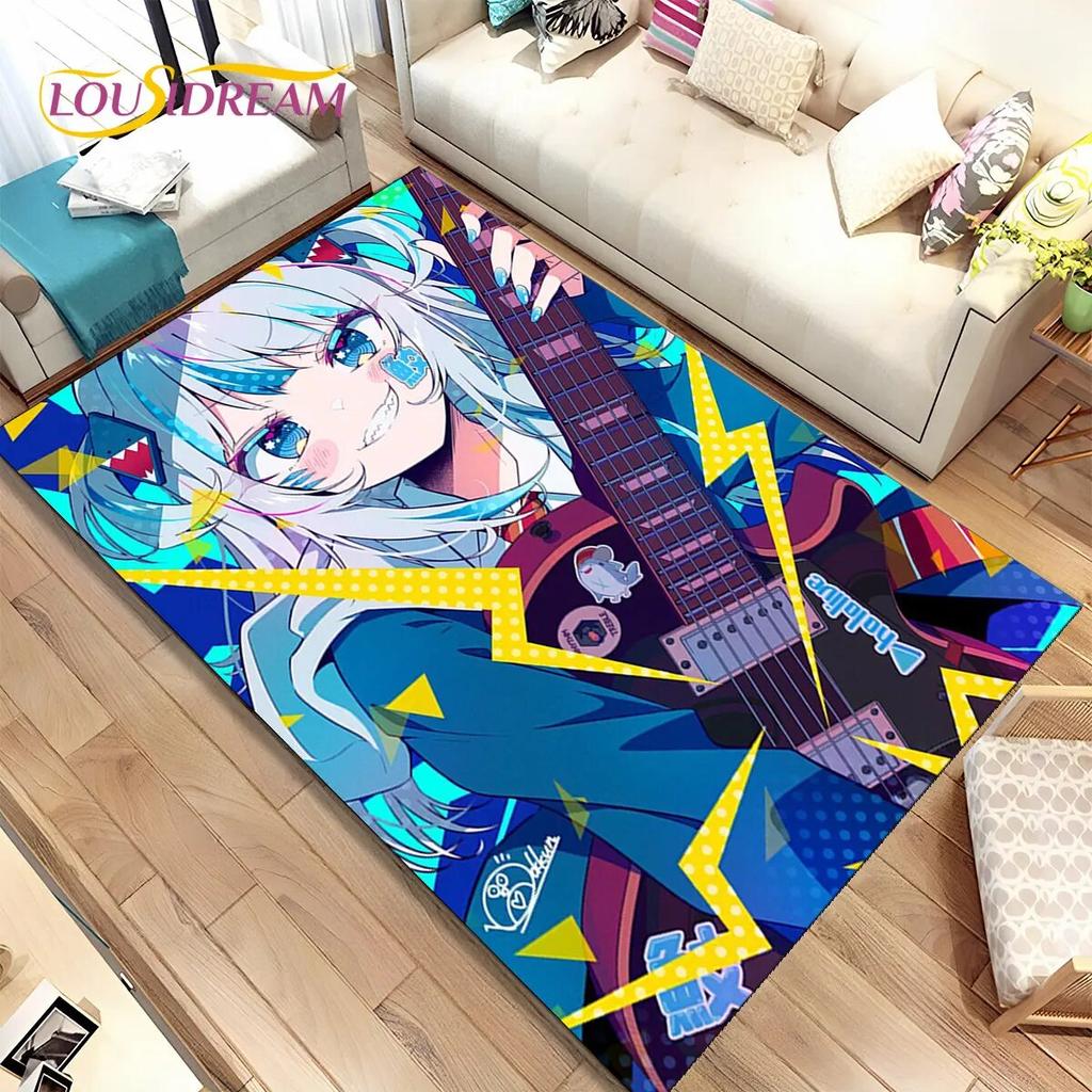 Gawr Gura Hololive Cute Anime Area Rug Large,Carpet Rug for Living Room Bedroom Sofa Doormat Decoration,kids Non-slip Floor Mat