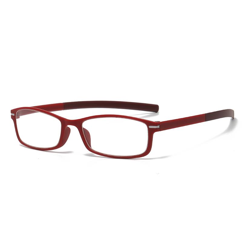 New Square Plastic Reading Glasses Ultralight High Definition Blue Light Blocking Fashionable Full Frame 281