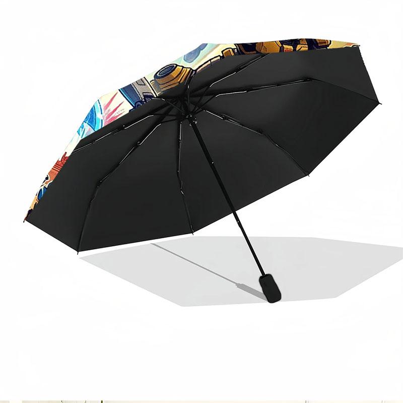 Transformers Print Automatic Open Close Umbrella, Portable Foldable Umbrella, for Outdoor Commute Camping Trip, Ideal Birthday Gift
