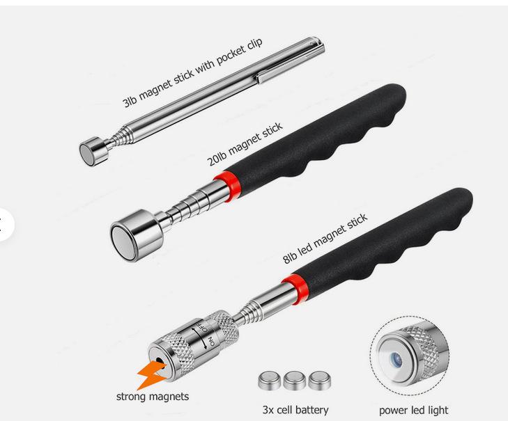 Magnetic Retractable Pickup Tool Rod with Bulk Discount