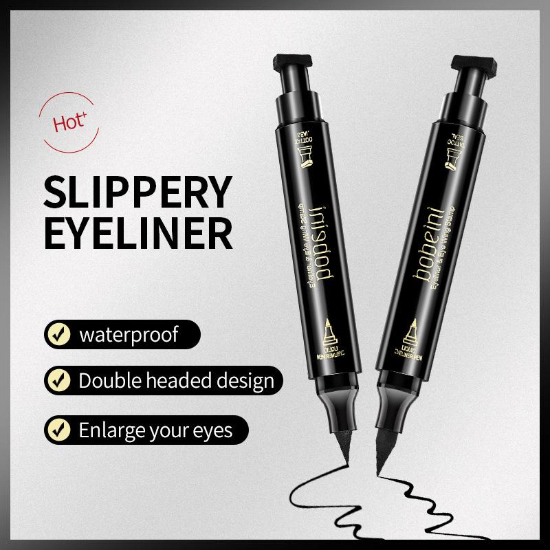 Bobeini Double-Headed Triangle Waterproof Quick-Dry Eyeliner
