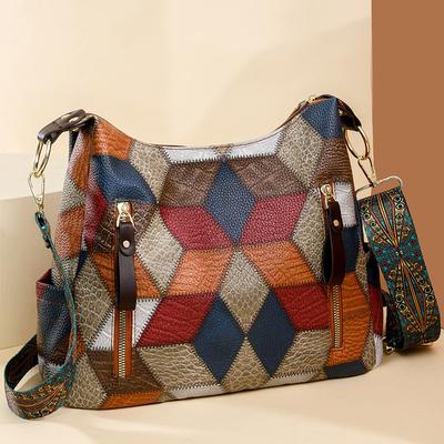 Patchwork Clashing Colors Umhängetasche Hochwertige Handtasche Damentasche Luxusdesign Umhängetasche Damen Messenger Tote