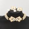 European-American Fashion Pearl Bow Rhinestone Necklace