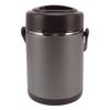 2L Dark Gray Insulated Food Container Multi Layer Stainless Steel Large Capacity Insulation Vacuum Food Jar