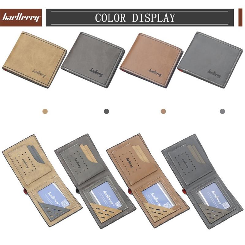 Baellerry Thin Men Wallet Business Card Holder Classic Design Bifold Wallets Purse GZW