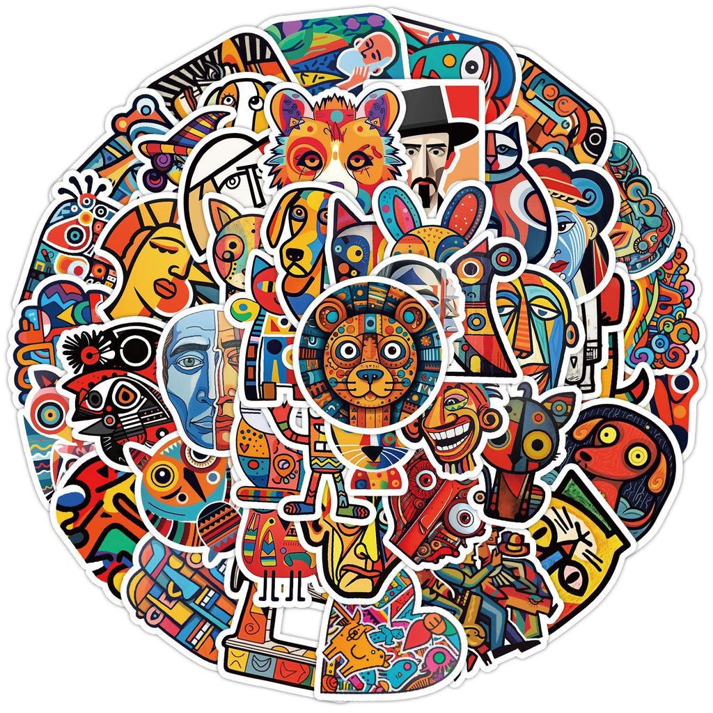 100 Retro Graffiti Stickers: Kids' DIY Waterproof Decorative Stickers for Water Bottles, Luggage, and Cups
