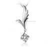 Korean Fashion Imitation Silver Zircon Pendant Necklace for Women