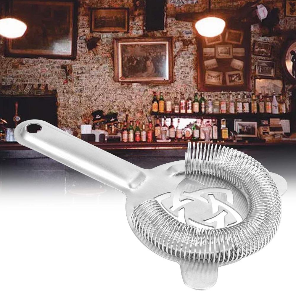 Silver Cocktail Strainer Easy To Clean Bar Ice Filter Bar Accessories Ice Strainer Bartender