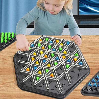 Geometrie Kette Schach Rätsel Dreieck Schach Tischspiel Gummiband Training Familieninteraktion Übung Denken Geschenke