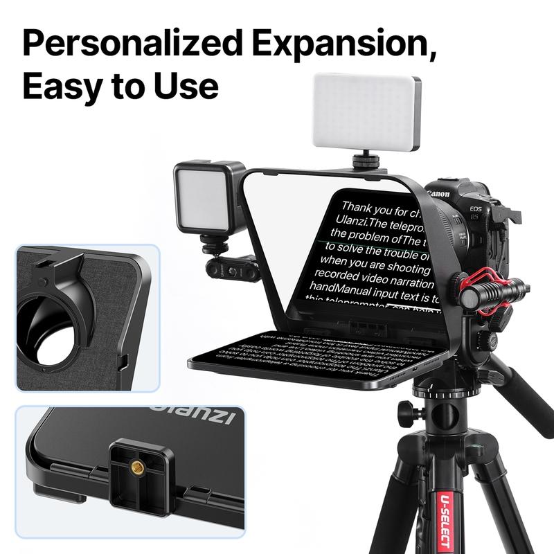 Ulanzi RT02 Teleprompter Universal Prompter Câmera DSLR Smartphone Tablet Laptop Teleprompter Transmissão ao Vivo Gravação de Vídeo