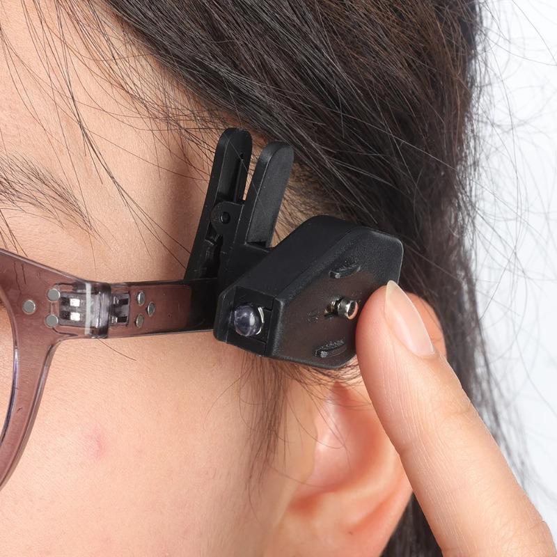 Practical Mini Eyeglass Clip Reading Light Portable Book Lamp Lightweight Universal Clip-On Flashlight for Bedside Night Reading