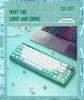 AULA F68 Mechanical Keyboard: Transparent RGB, Bluetooth Wireless, Three-Mode, Custom Hot-Swappable.