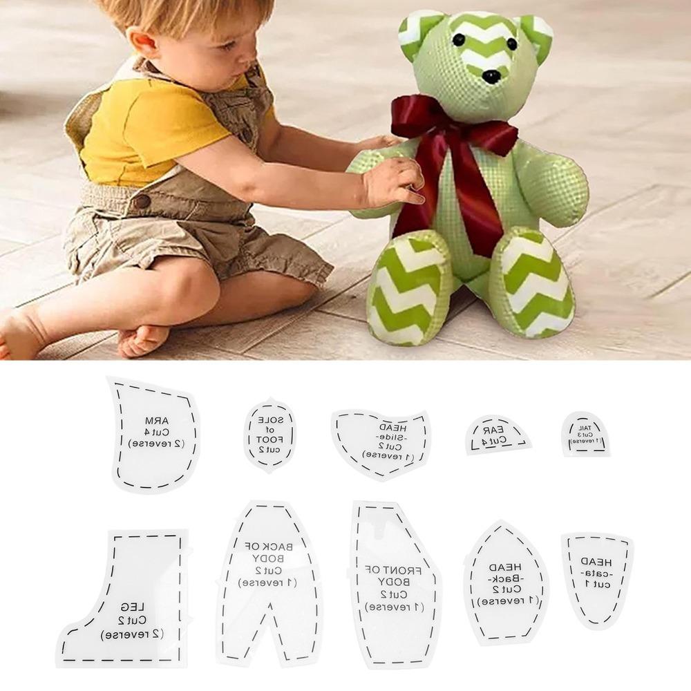 10pcs Acrylic Memory Bear Template Ruler Reusable Acrylic Template Ruler Set  DIY Craft