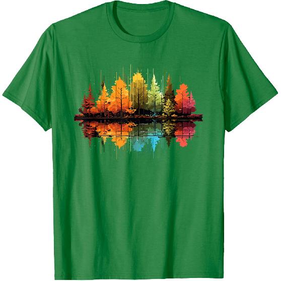 Nature Reflection Forest Trees Outdoor Wildlife T-Shirt